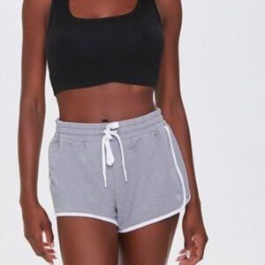Forever 21 Active Contrast-Trim Dolphin Shorts, Lg